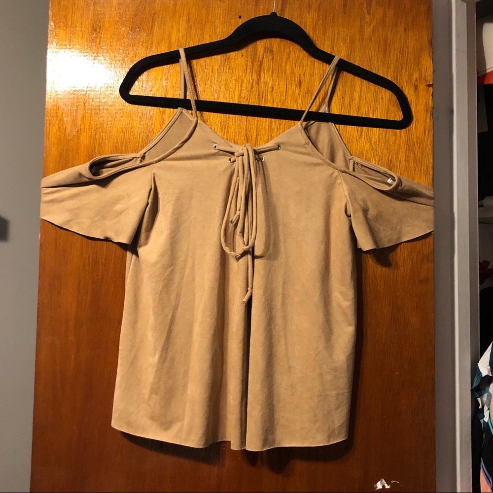 Women’s Off the Shoulder Suede Top